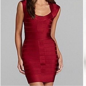 French Connection cranberry bandage dress size 6